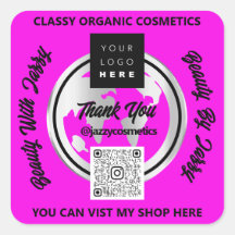 Tack för Business QR-koden Logotyp Silver Karta Gl