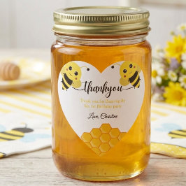 Tack för Buzz-inlägget vid min första bisdag Hjärtformat Klistermärke