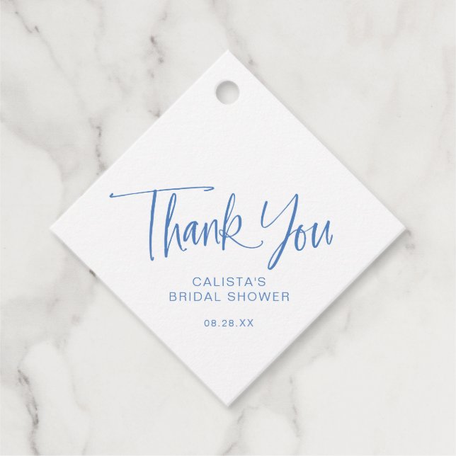 Tack för Calligraphy Script-Möhippa Gåvor Etiketter (Framsida)