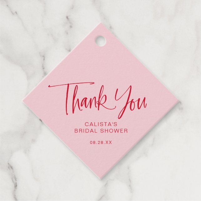 Tack för Calligraphy Script-Möhippa Gåvor Etiketter (Framsida)