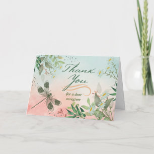 Tack för Caregiver Dragonfly-Daisy Kort