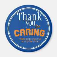 Tack för Caring Typography Blue