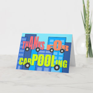 Tack för Carpooling - Ord på Hjul Kort