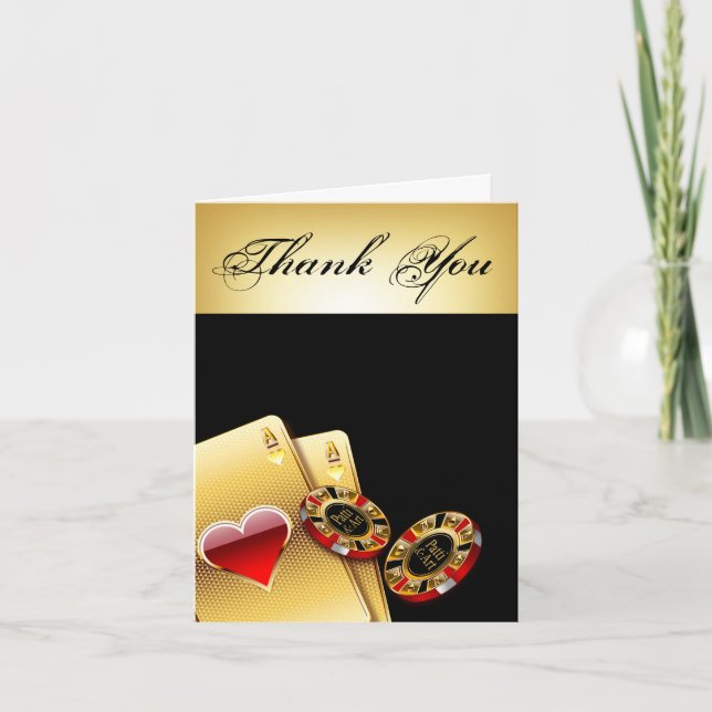 Tack för Casino Chip FRÅGA MIG ATT SÄTTA NAMN PÅ C Kort (Framsida)