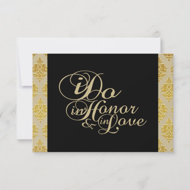 Tack för Champagne Damask Cards Kort (Framsida)