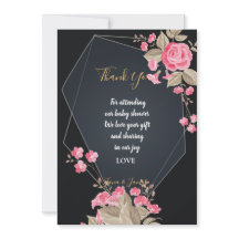 Tack för chic Black & Guld Geometric ram