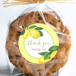 Tack för citronfärgsmattor, rustik land runt klistermärke