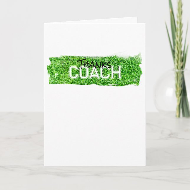 Tack för COACH Turf Team Personlig Sports Kort (Framsida)