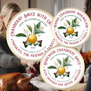 Tack för Cranberry Marmalade (vänner och familj) Runt Klistermärke
