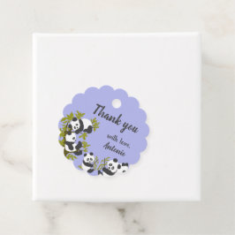 Tack för Cute Bear Pandas Party Boy Birthday Gift Gåvor Etiketter