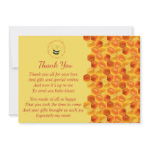 Tack för cute Bee Beed Baby Shower