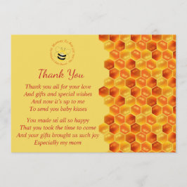 Tack för cute Bee Beed Baby Shower Inbjudningar