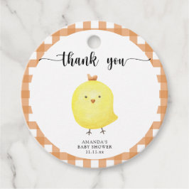 Tack för Cute Chicken-babyduschen Gåvor Etiketter