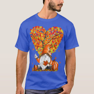Tack för Cute Gnomes Pumpkin Fall Season Lycklig T Shirt