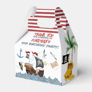 Tack för Cute Pirat Birthday Parchting Presentaskar