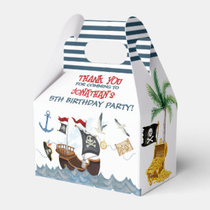 Tack för Cute Pirat Birthday Parchting Presentaskar