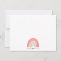 Tack för Cute Rainbow Animal Criter Lycklig