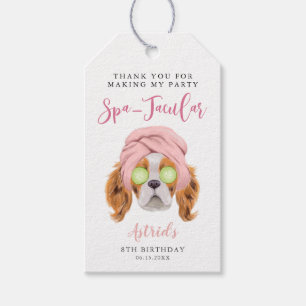 Tack för Cute Spa-Hund Presentetikett