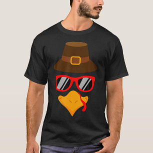 Tack för Cute Turkey Ansikte Shirt Boys Kids Manar T