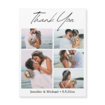 Tack för dagens 5 foton Collage bröllop magnet