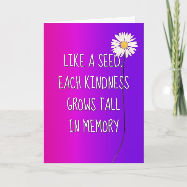 Tack för daisy kort (Framsida)