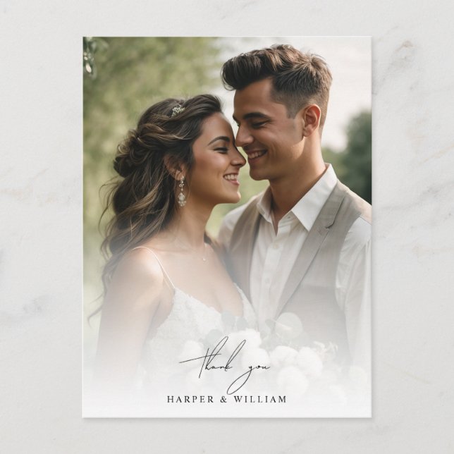 Tack för daisyn med vattenfärg på bröllop-vykort vykort (Framsida)