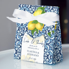 Tack för de blå plattorna och citron, Amalfi Itali Presentaskar