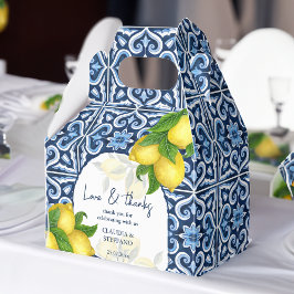 Tack för de blå plattorna och citron, Amalfi Itali Presentaskar