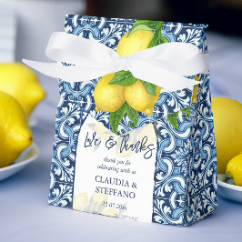 Tack för de blå plattorna och citron, Amalfi Itali Presentaskar