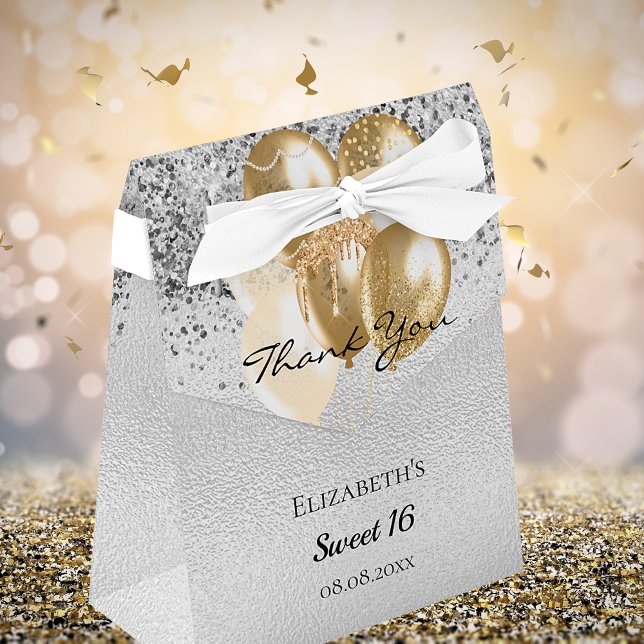 Tack för de svenska 16 silver-guld-ballonger presentaskar (Skapare uppladdad)