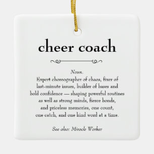 Tack för definition av Cheer Coach Julgransprydnad Keramik