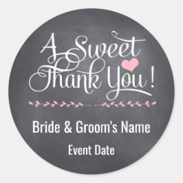 Tack för dekalen för bröllop och duschar runt klistermärke