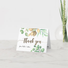 Tack för den enkla grekiska Blommigten Eucalyptus  Kort