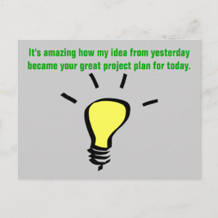 Tack för den idén från ge mig kredit vykort