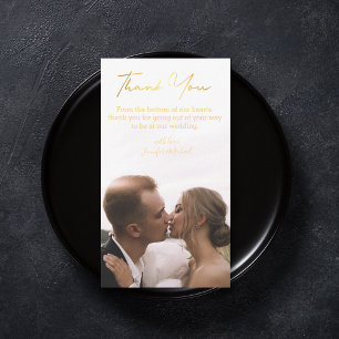 Tack för den minimalistiska handskriften guld bröl anteckningskort