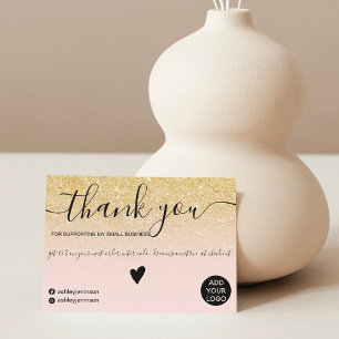 Tack för den  ordningen guld glitter i den moderna