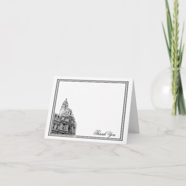 Tack för destinationbröllop i Philadelphia Kort (Framsida)