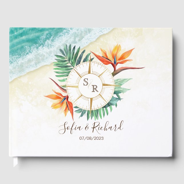 Tack för destinationspass för Bröllop-pass Gästböcker (Framsida)