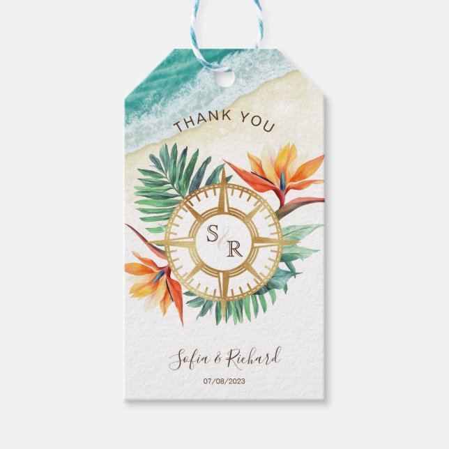 Tack för destinationspass för Bröllop-pass Presentetikett (Framsidan)