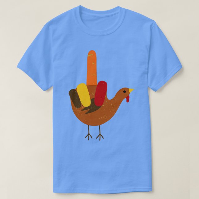 Tack för det amerikanska teckenspråket mitten Fing T Shirt (Design framsida)
