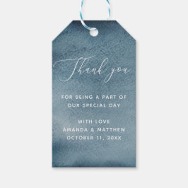 Tack för det blå nautiska bröllop presentetikett