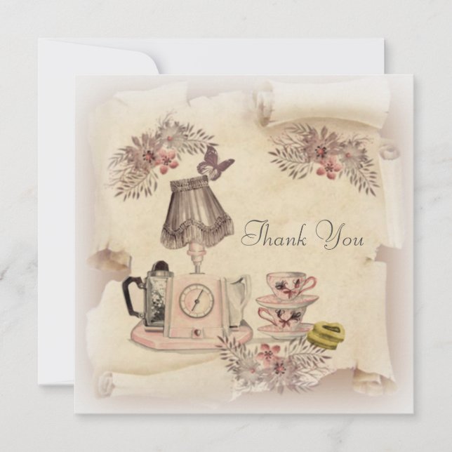 Tack för det gamla vintage-kortet (Framsida)