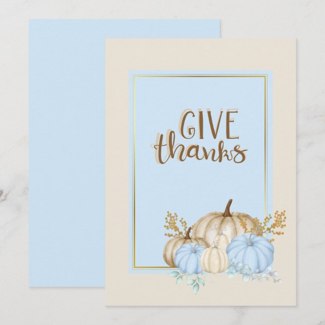 Tack för det ge tillkännagivandet från lycklig inbjudningar (Fram/baksida)