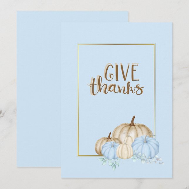 Tack för det ge tillkännagivandet från lycklig inbjudningar (Fram/baksida)