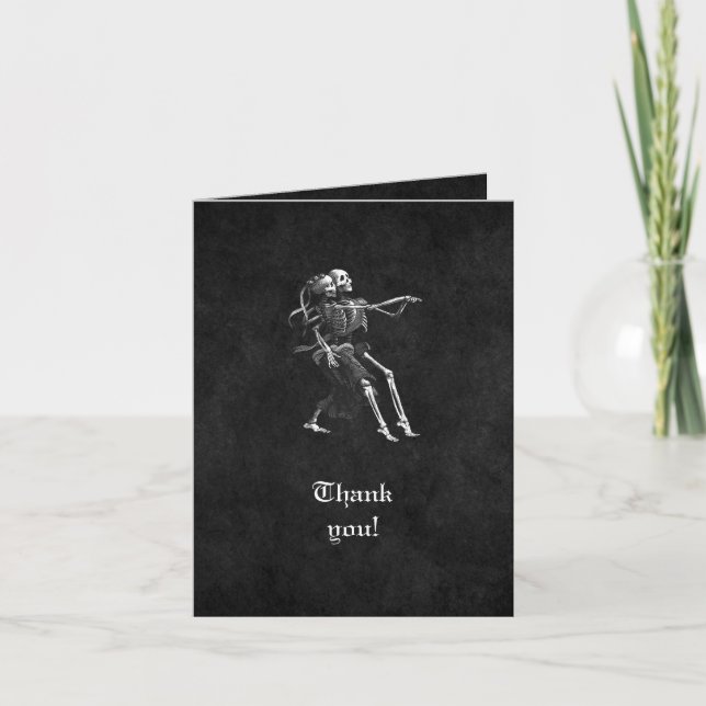 Tack för det gotiska halloween-bröllop-kortet (Framsida)