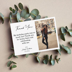 Tack för det lilla fotot du grattis på födelsedage anteckningskort