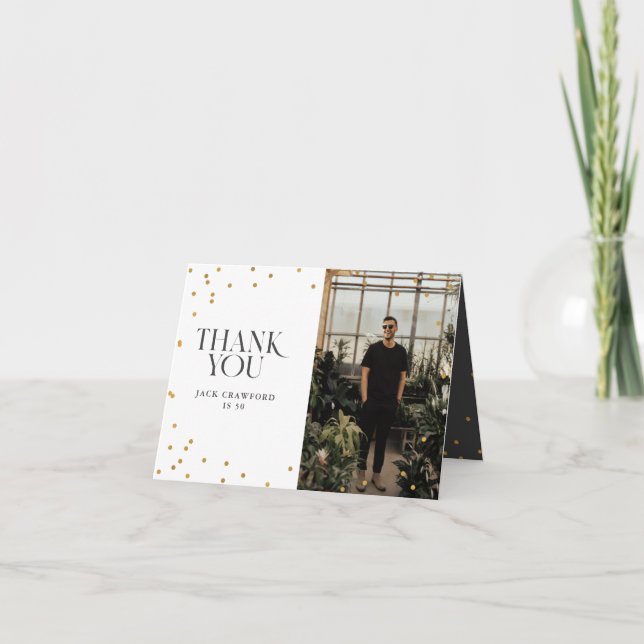 Tack för det moderna elegant födelsedagsfest (Framsida)