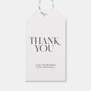 Tack för det moderna elegant födelsedagsfest presentetikett