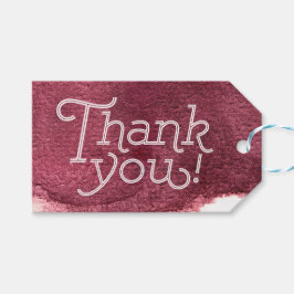 Tack för det moderna, enkla bröllop-marsala presentetikett