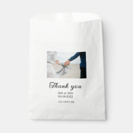 Tack för det moderna enkla bröllop-paret namn-medd